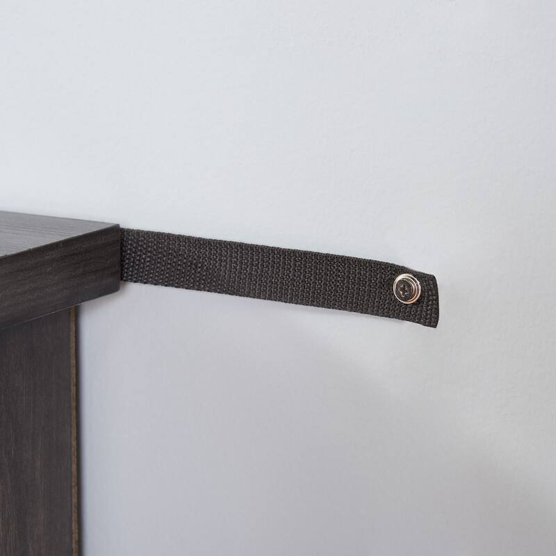 59" TV Stand with Sliding Glass Doors and Adjustable Shelves for TVs Up to 65"