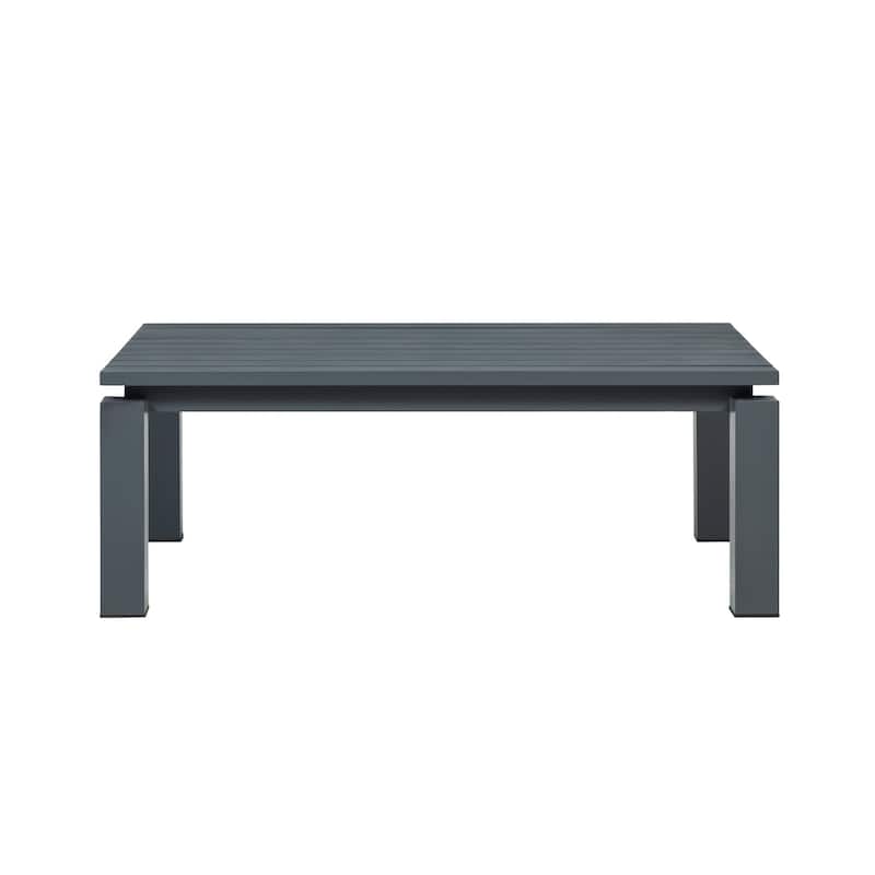 Sardinia Outdoor Aluminum Coffee Table - Gray