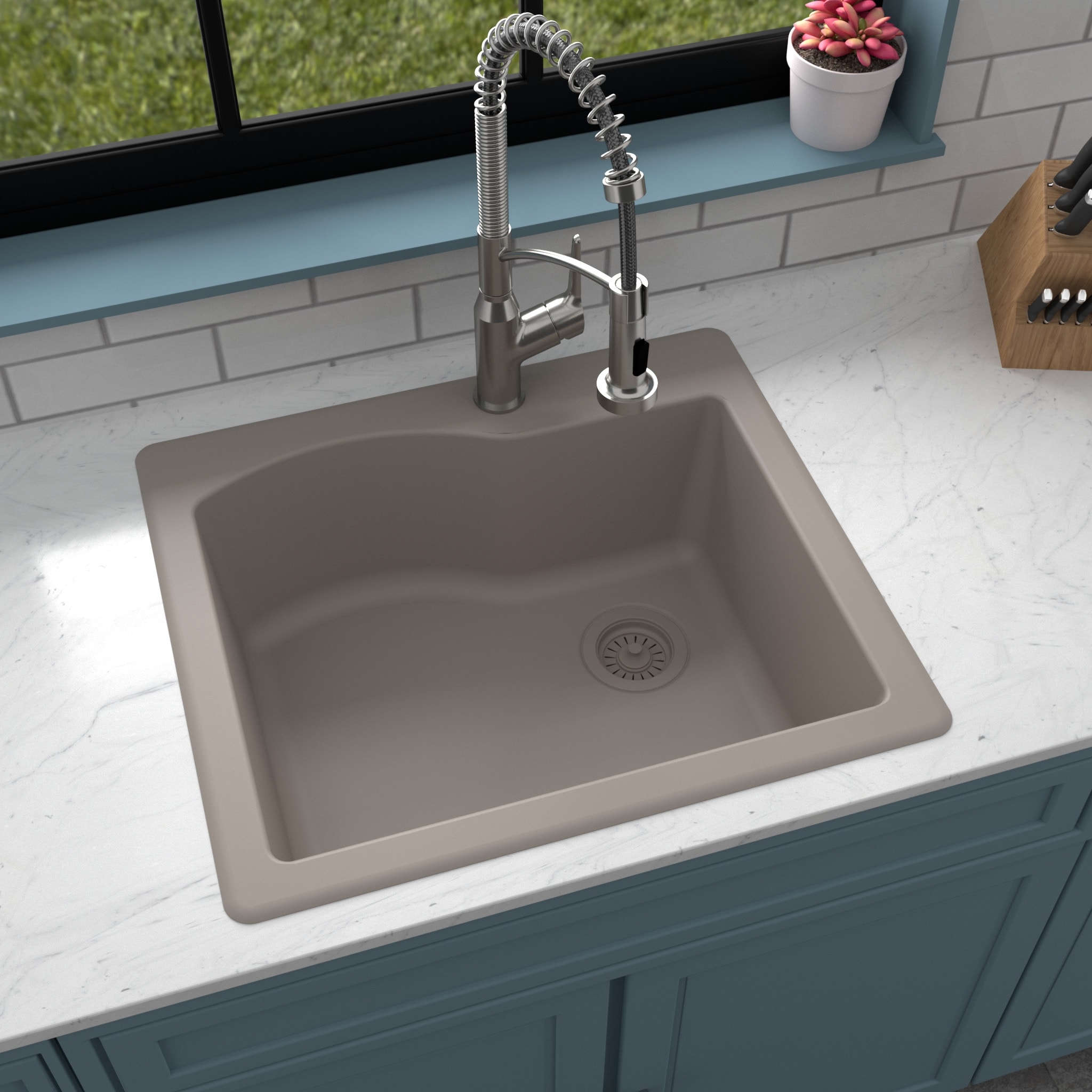 Karran Drop-in Quartz Single Bowl Kitchen Sink - On Sale ...