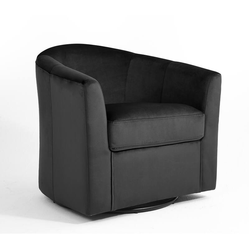 Modern Upholstered Accent Swivel Barrel Chair for Living Room