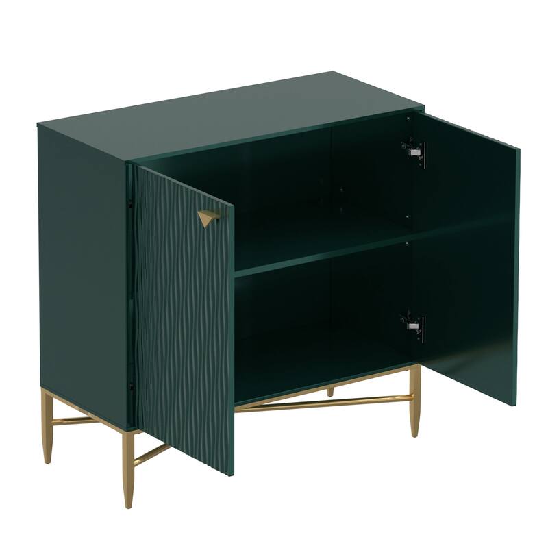 2 Door White Locker Accent Cabinet