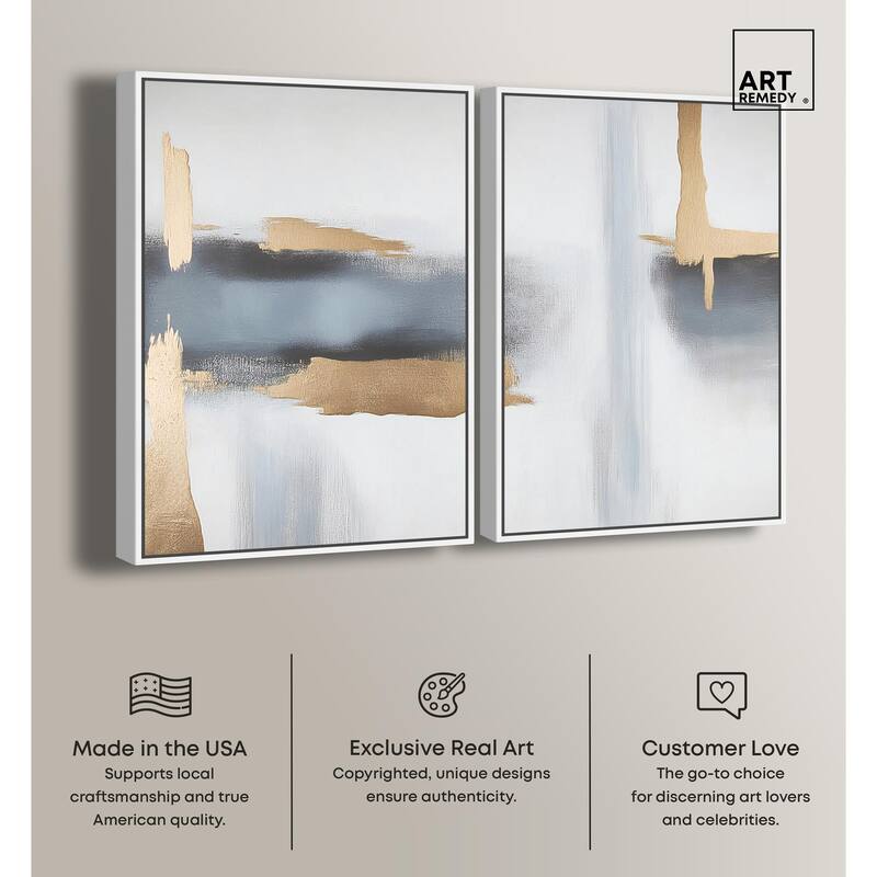 Visual Gold Vortex I Canvas Set of 2 by Art Remedy