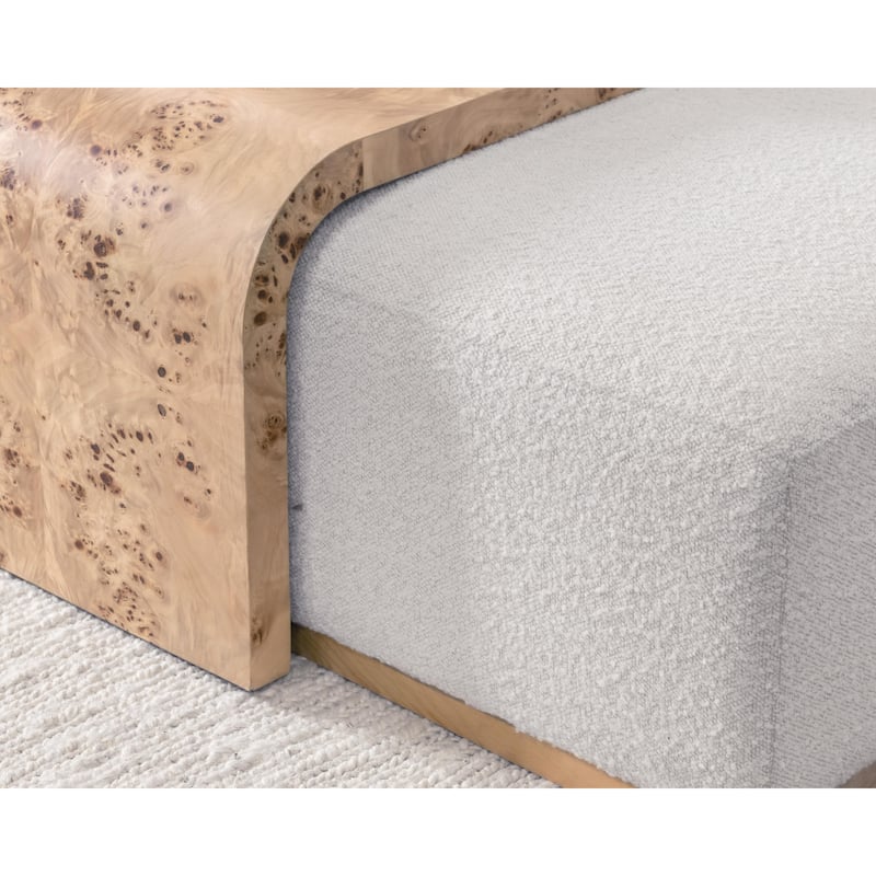 Classic Home Kenan Upholstered Fabric Cocktail Coffee Table