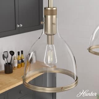 Hunter 13" Van Nuys 1 Light Pendant - Kitchen Island, Dining Room - Industrial, Modern, Transitional