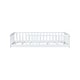 preview thumbnail 44 of 84, Montessori Twin Size Toddler Floor Bed with Fence without Door, Open-row Design Wood Frame Platform Bed with Safety Guardrails