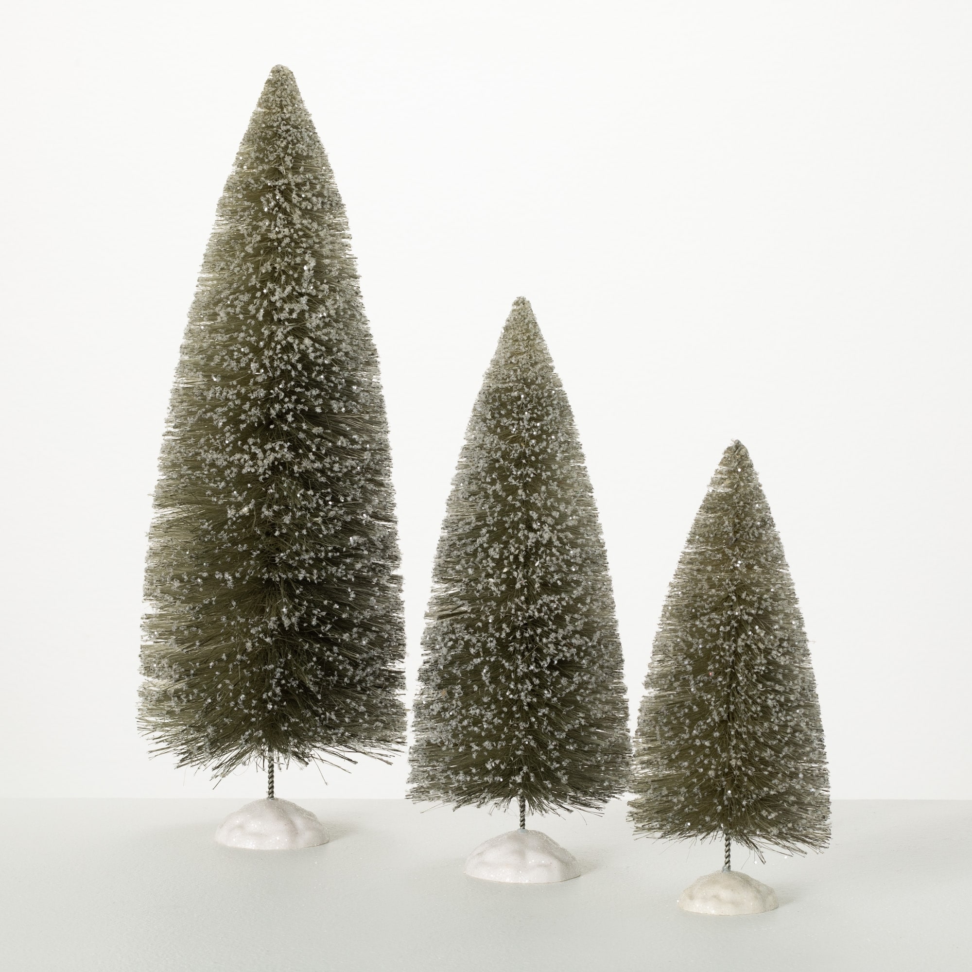 Gymax 15 in. Silver Ceramic Artificial Christmas Tree Tabletop