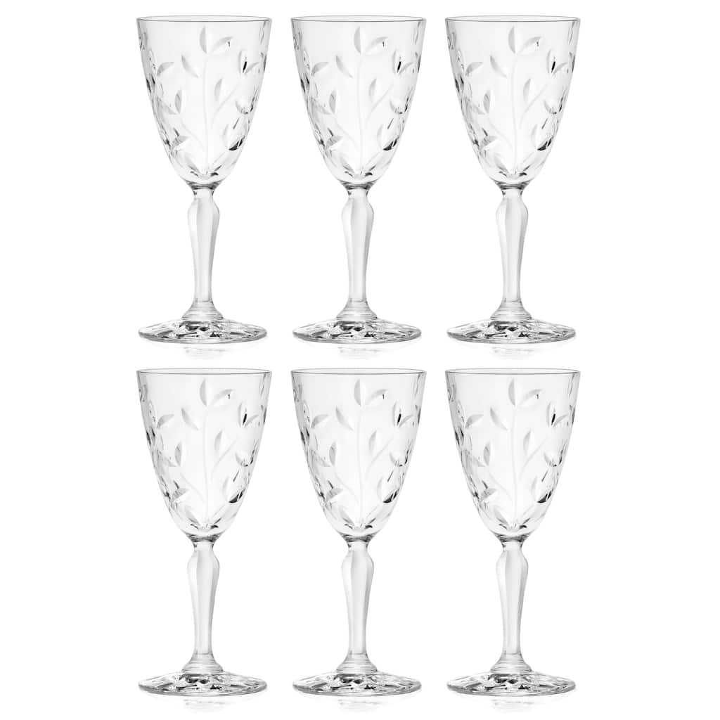 Majestic Gifts Inc. Glass Wine Goblets -7.7 Oz.-Set/6
