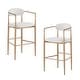 preview thumbnail 36 of 56, Christopher Knight Home Elmore Fabric and Iron 30 Inch Barstools (Set of 2)