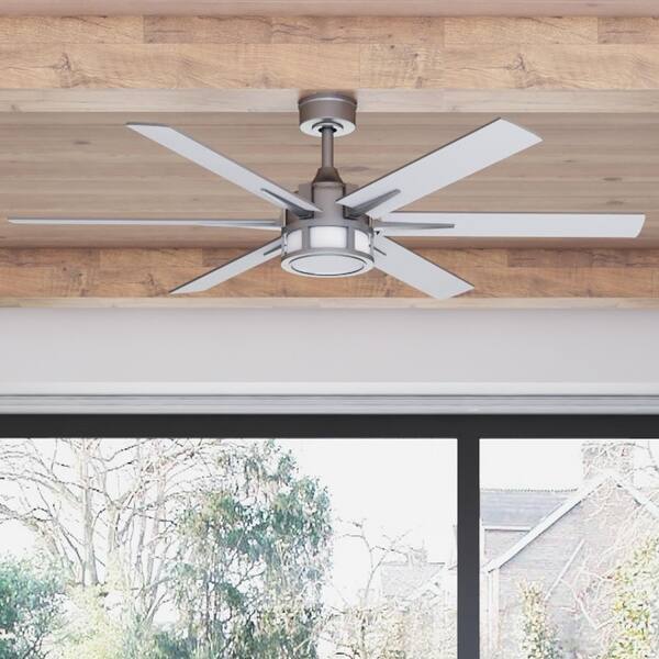 slide 2 of 12, 56" Honeywell Kaliza Indoor Modern Ceiling Fan with Remote, Pewter
