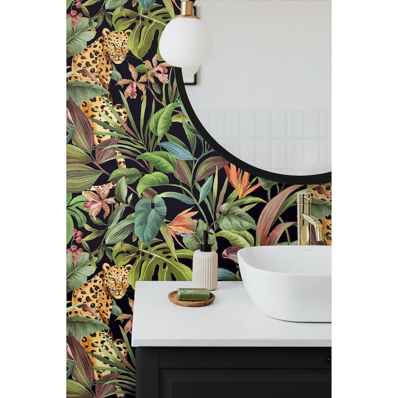 Daisy Bennett Designs Tropical Leopard Peel and Stick Wallpaper