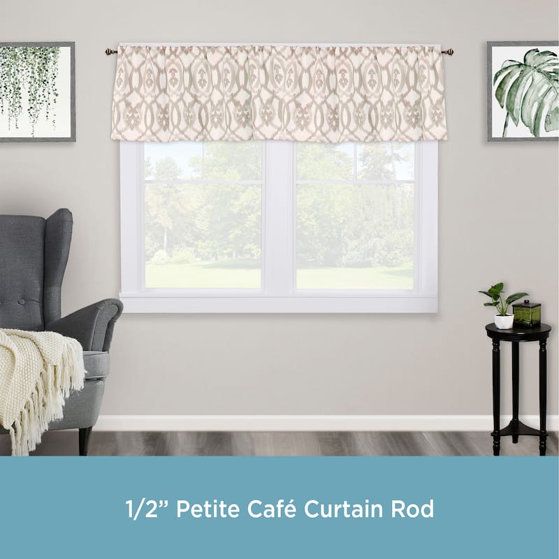 Kenney Arts and Crafts 1/2" Petite Cafe Decorative Window Curtain Rod