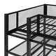 preview thumbnail 11 of 11, Modern Style Twin Size Metal Loft Bed with 4-Tier Shelves and Storage, Creative Structure, Storage Space, Good Stability, Black