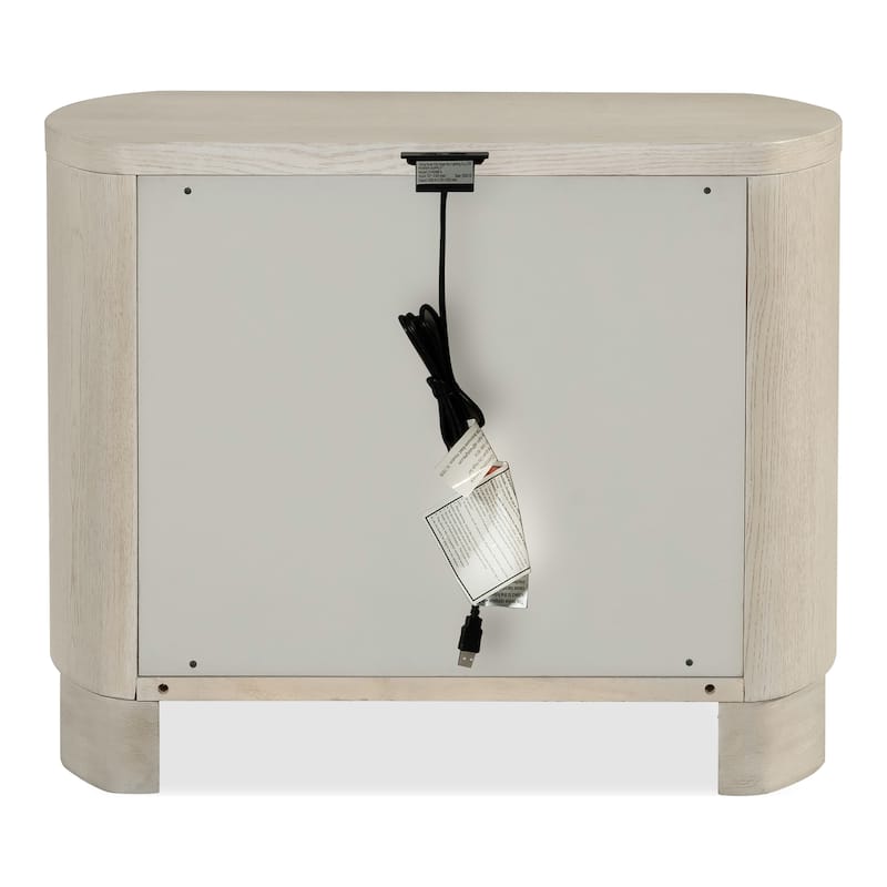 Furniture of America Weegin Modern 2-Piece White Oak Wood Panel Bedroom Set