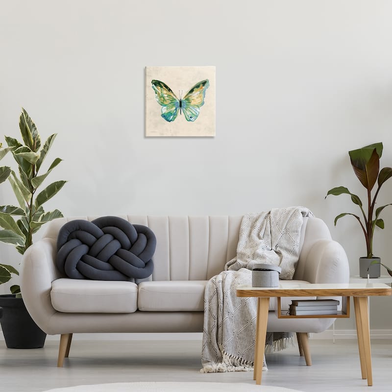 Stupell Watercolor Cottage Butterfly Canvas Wall Art Design By Carol Robinson