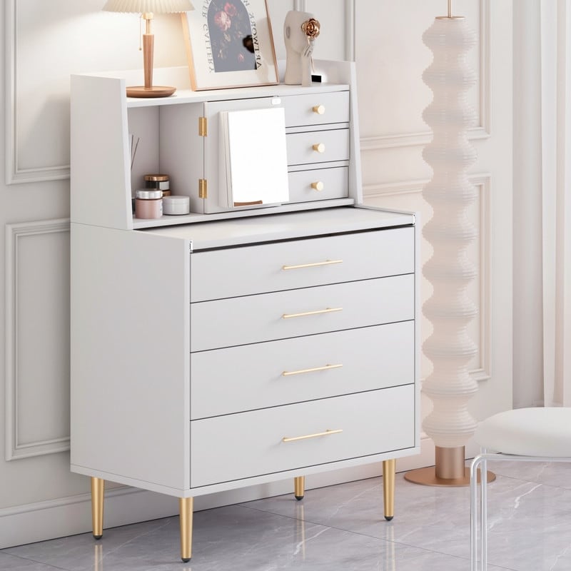 Dressing table outlet with storage
