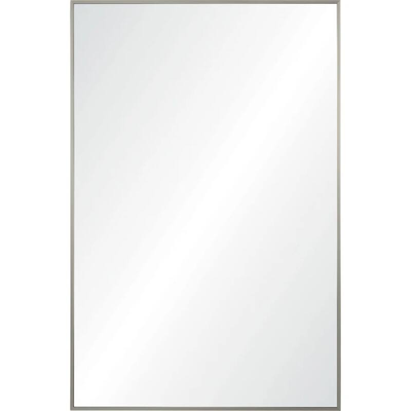 Rectangular Wall Mirror with Nickel Frame - 35.5"