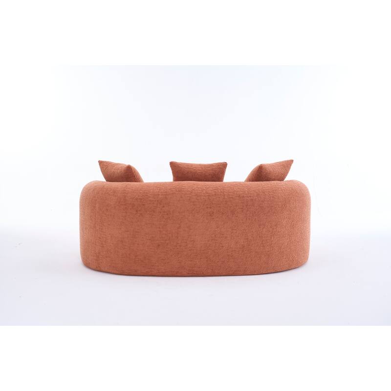65"Chenille 2-Seater Sofa with Easy Assembly, Medium Firm Cushion, and 300 lbs Weight Capacity"