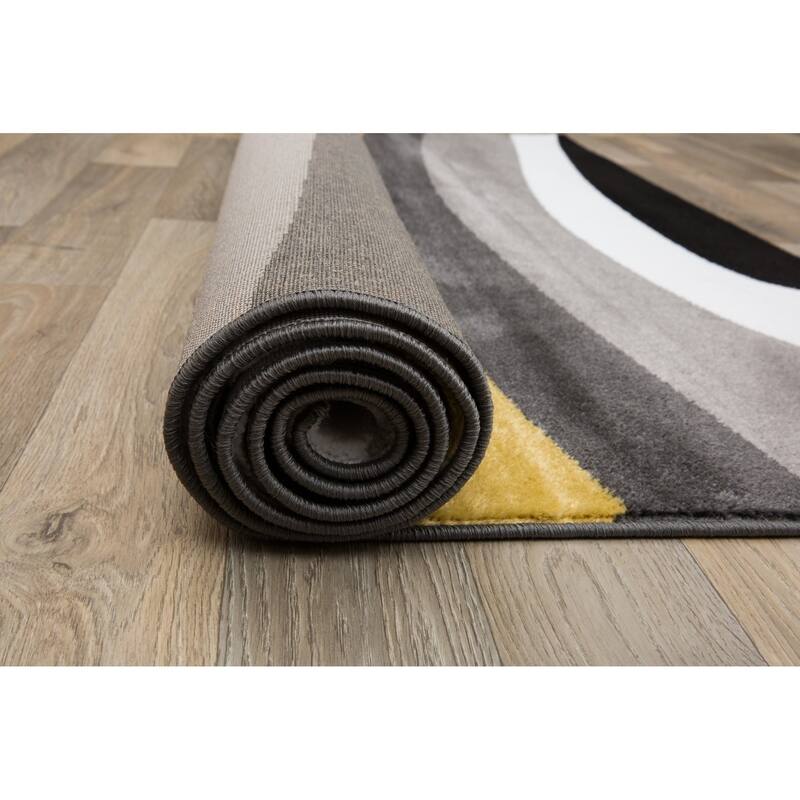 World Rug Gallery Abstract Contemporary Modern Area Rug