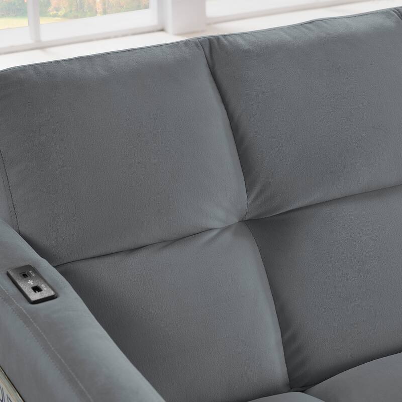 Velvet Futon Couch Sofa Lounge Sofa with Adjustable Backrest, Convertible Folding Sofa Bed Sleeper Sofa