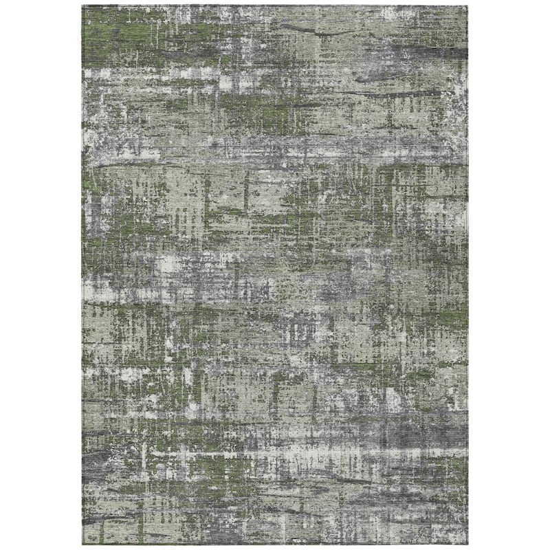 HomeRoots Geometric Transitional Rectangle Outdoor Rug