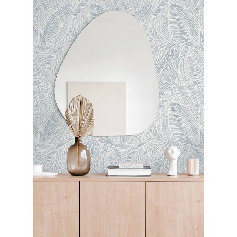 A-Street Prints Fildia Light Blue Botanical Wallpaper