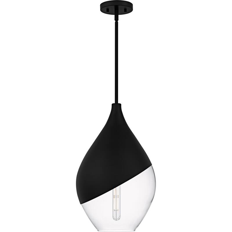 Drover 1-Light Matte Black Pendant