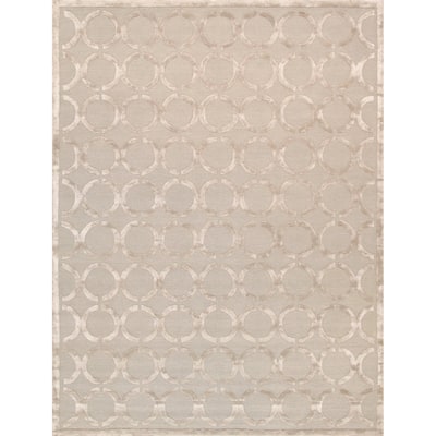 Pasargad Home Edgy Hand-Tufted BSilk & Wool Area Rug