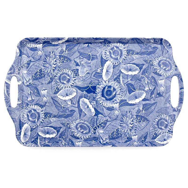 Pimpernel Blue Room Sunflower Large Melamine Handled Tray - 18.9" x 11.6" - 18.9" x 11.6"