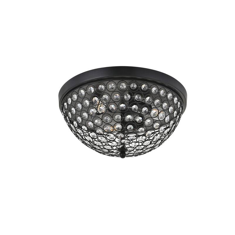 Taye 3 light Matte Black Flush Mount