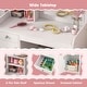 preview thumbnail 17 of 20, Costway Kid Vanity Table Chair Set 2-Color LED Lights Large Drawer - See Details