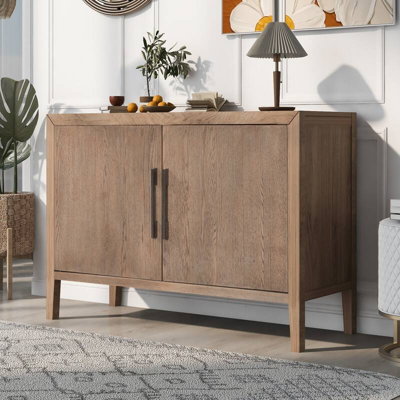 Wooden Cabinet with 2 Metal handles and 2 Doors