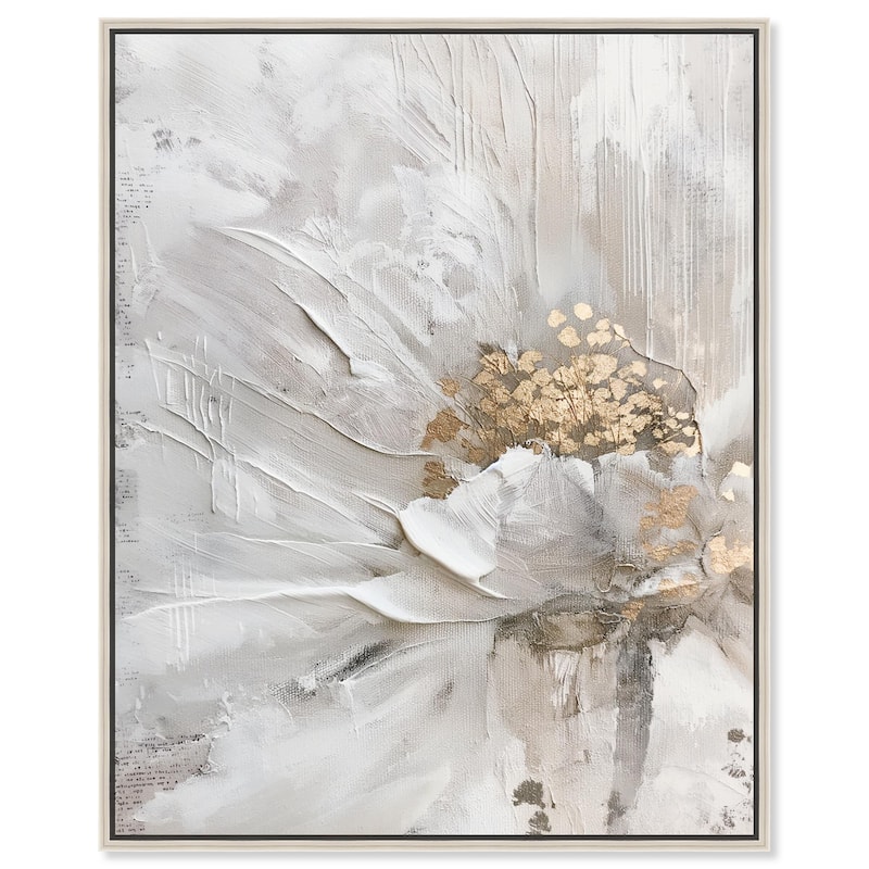 Lunar Heart (II) Canvas by Art Remedy - 20" x 24" - Silver