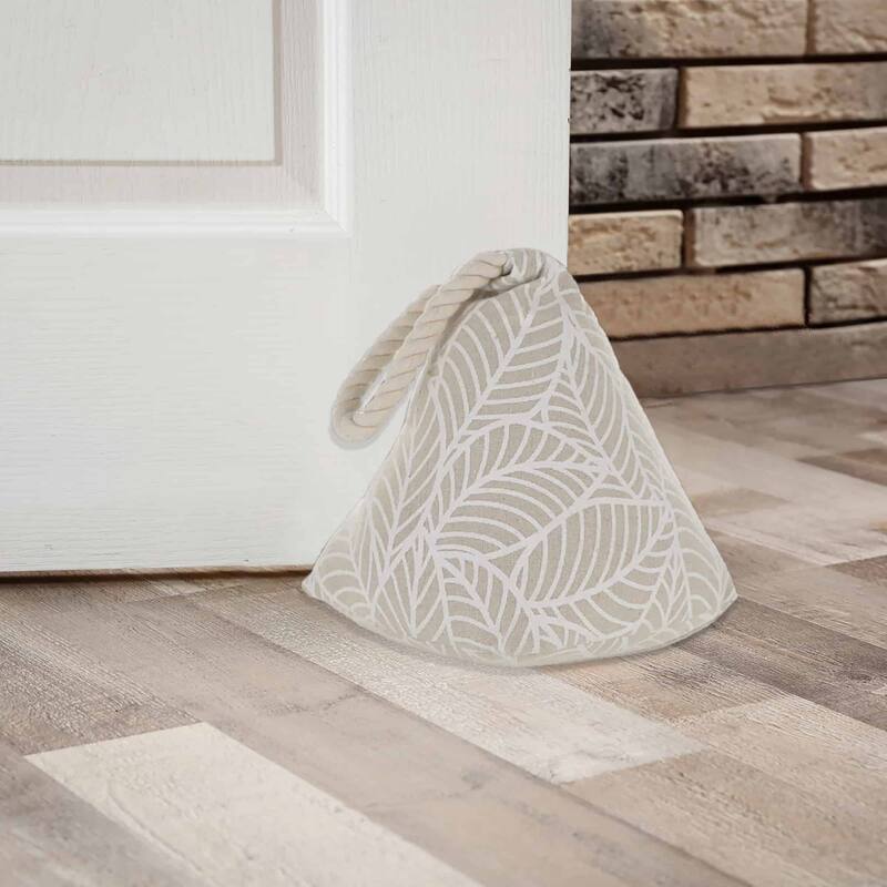 Jungle Print Cotton Weighted Bag Door Stop 2.3 lbs - 8"H x 5.8"L x 5.8"W