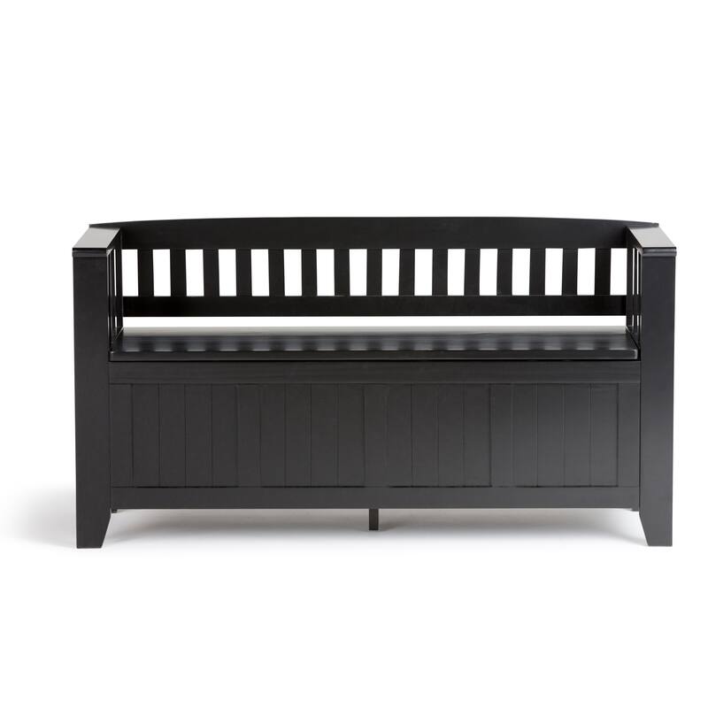 WYNDENHALL Normandy Solid Wood 48-inch Entryway Storage Bench