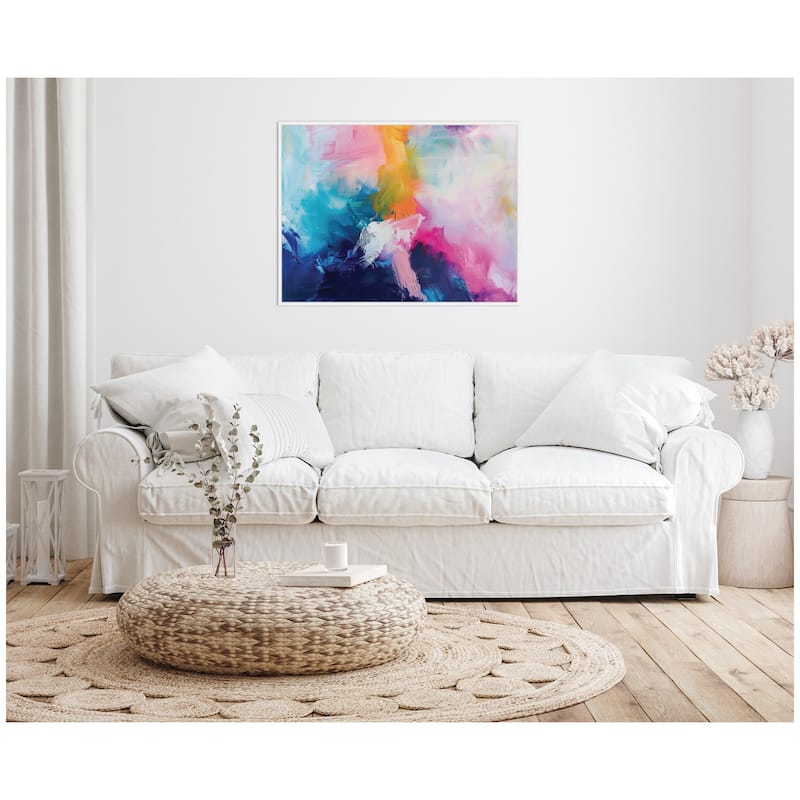 Kate and Laurel Sylvie Bright Abstract I Framed Canvas by Amy Lighthall