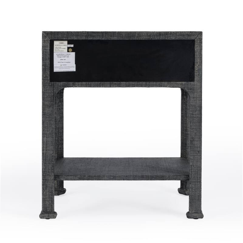 Chatham 1-Drawer Raffia Nightstand