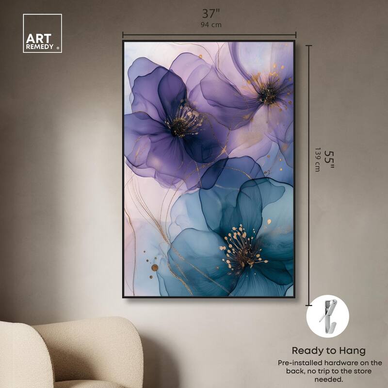 Gilded Cyanescence II Canvas by Art Remedy