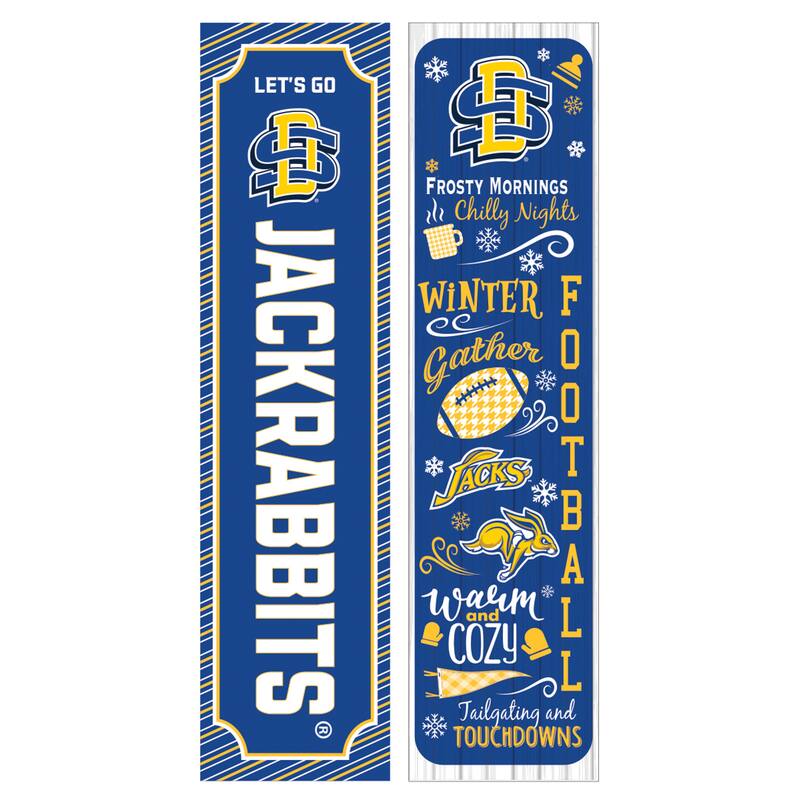 47" Double Sided Seasonal Porch Leaner, South Dakota State University - 47" x 11.25"