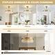 preview thumbnail 5 of 8, 20in Smart Gold Double-Layer Crossed Glass Rod Dimmable LED Ceiling Fan Light - 20''