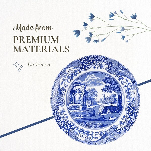 Spode Set of 4 Blue Italian Plates - Bed Bath & Beyond - 38394858