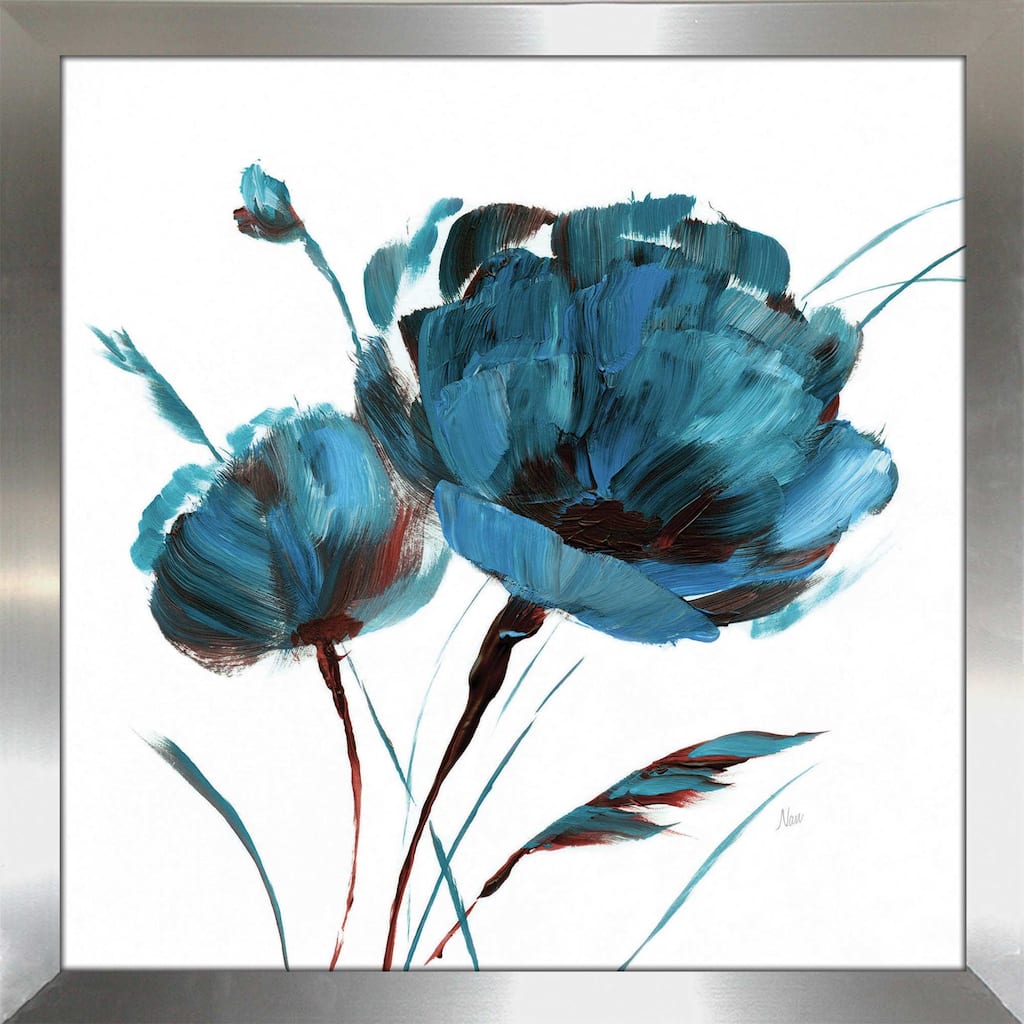 "Blue Poppy Splash I" by Nan Print on Acrylic