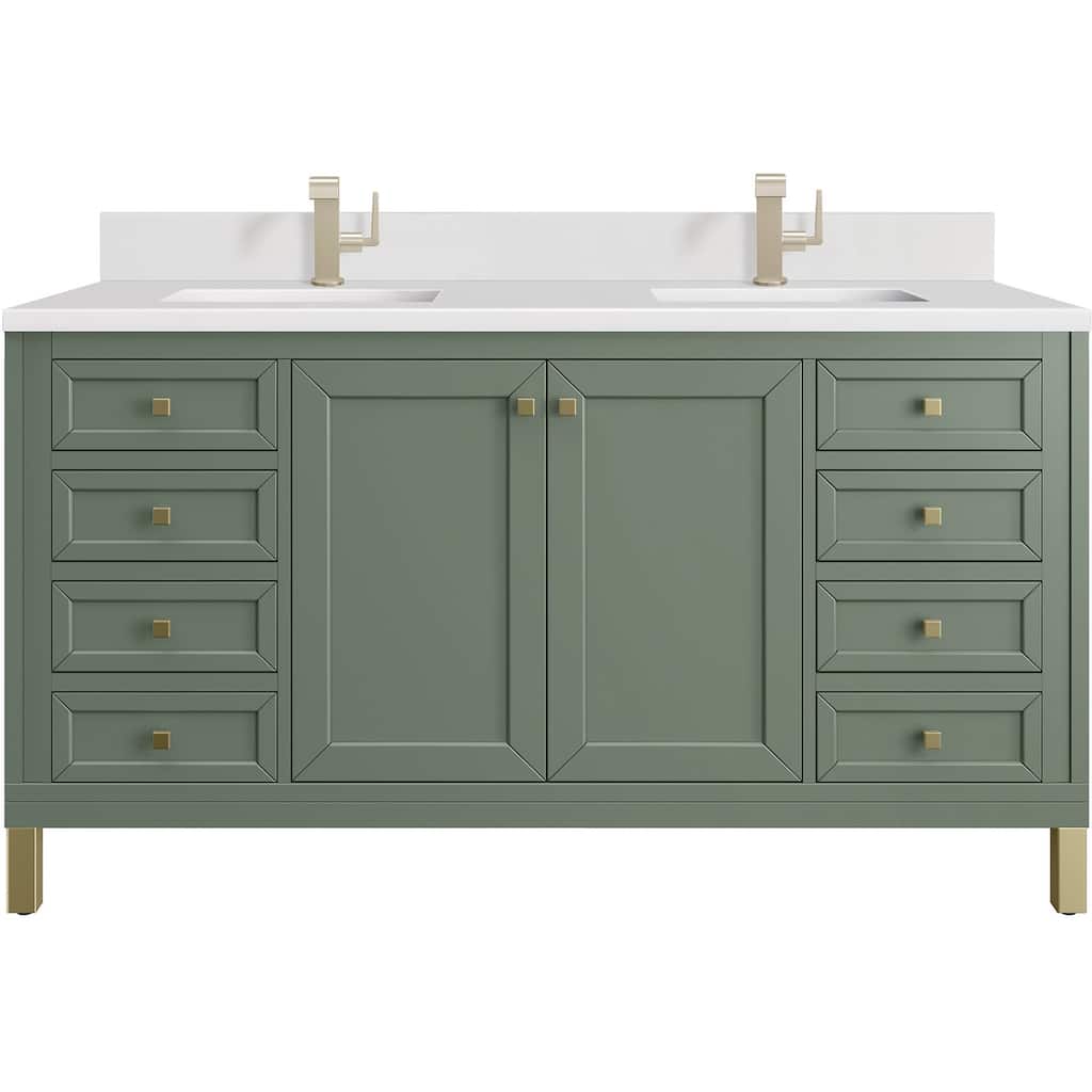 James Martin Vanities 503-V60D-1WZ Chicago 60" Free Standing Double