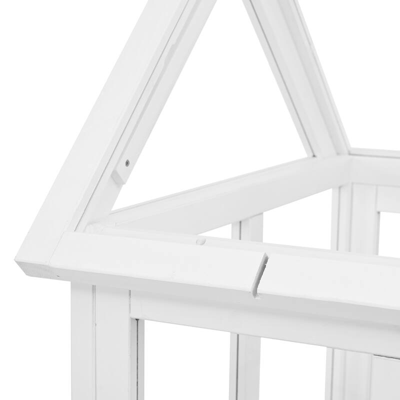 Garden Wood Portable Cold Frame with Movable Wheels Mini Greenhouse with Openable Roof and Storage Box