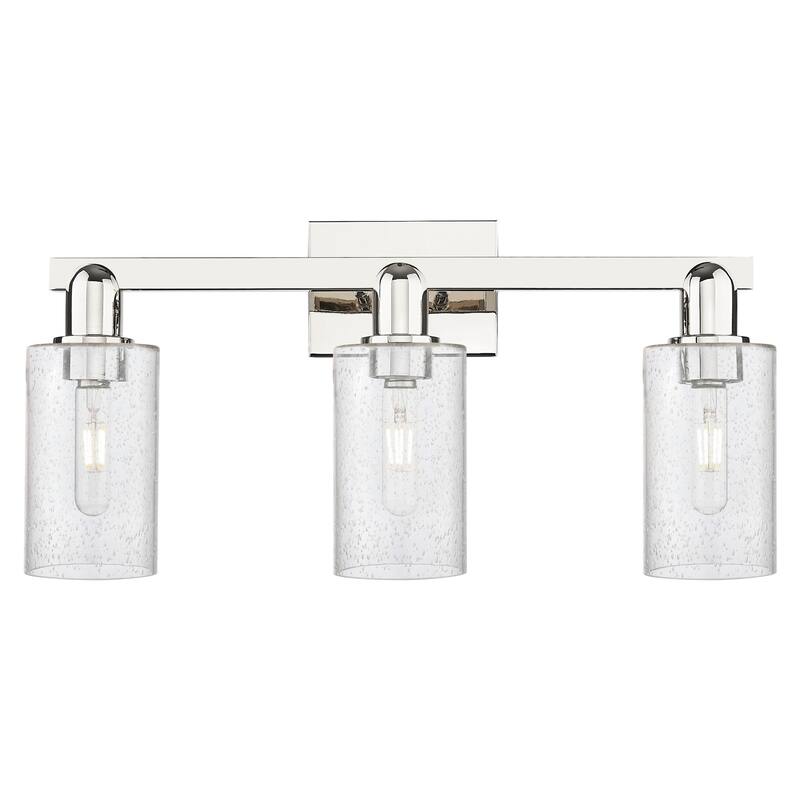 Innovations Lighting 716-3W-11-23 Clymer Vanity Clymer 3 Light 23" - Polished Nickel / Seedy