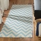 preview thumbnail 27 of 112, SAFAVIEH Handmade Flatweave Dhurries Sandie Modern Wool Rug 2'6" x 10' Runner - Blue/Ivory