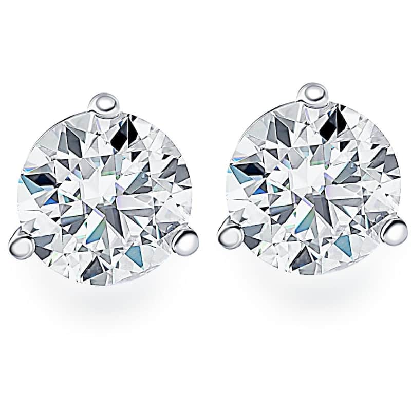 Bliss Diamond 1 1/2Ct Diamond Studs Lab Grown White Gold Lab Grown Diamond Earrings