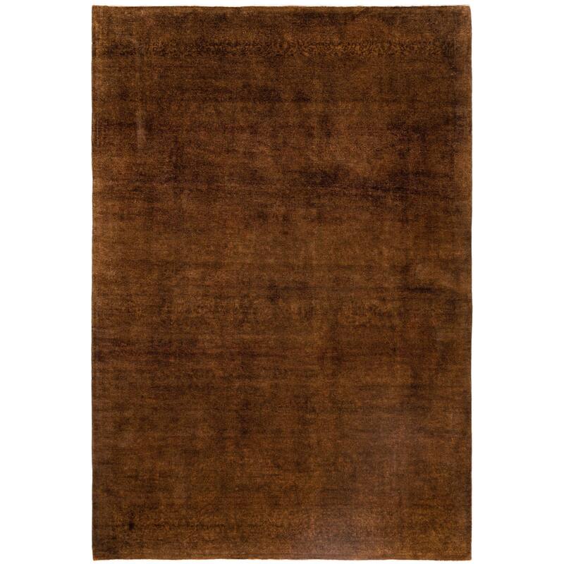 Overdyed One-of-a-Kind Hand-Knotted Area Rug - Brown - 6' 1" x 9' 1"
