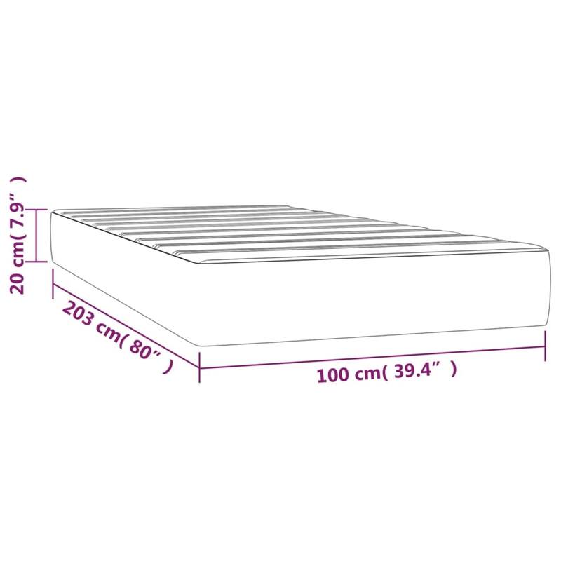 vidaXL Spring Mattress Bed-in-a-Box Single Bed Foam Mattress Medium Hardness