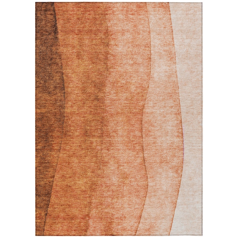 Machine Washable Indoor/ Outdoor Chantille Contemporary Ombre Rug