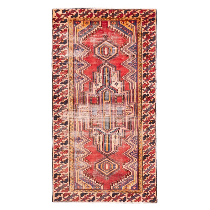 ECARPETGALLERY Hand-knotted Antalya Vintage Red Wool Rug - 3'4 x 6'6